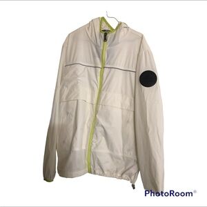 Pajar Canada spencer white hooded rain jacket